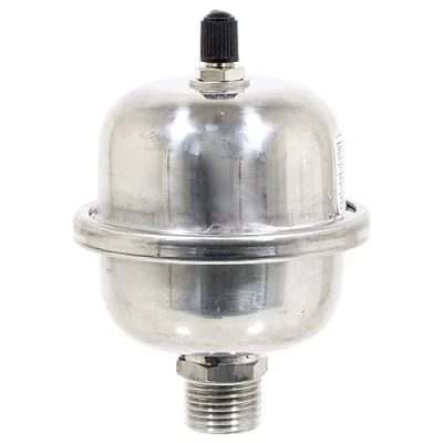 Image of SPARES2GO Mini Expansion Vessel Shock Arrestor Potable Water Hammer Pipe Noise Stop (1/2&quot; BSP, 0.5L)