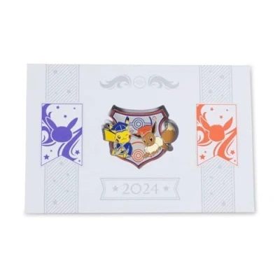 Image of Pokémon Center: Graduation Pikachu &amp; Eevee 2024 Pin Greeting Card