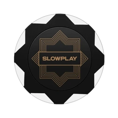 Image of SLOWPLAY Nash Clay Poker Chips, 14 Grams Heavyweight Composite, 40mm Large Chips in Bulk, Pack of 50 White Without Denomination