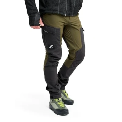 Image of RevolutionRace Men&#039;s RVRC GP Trousers, Durable Trousers for Hiking, Walking, Exploring and All Other Outdoor Activities, Dark Olive, XXL
