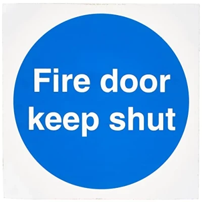 Image of Seco Fire Door Keep Shut Sign, 100mm x Self Adhesive Vinyl