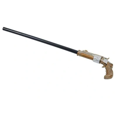 Image of Bristol Novelty BA3204 Steampunk Gun Cane 42&quot;, Men, Women, Black, Bronze