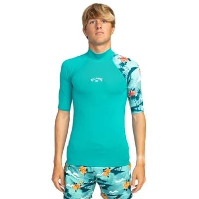 Image of Billabong Men&#039;s Contrast Allover short sleeve lycra