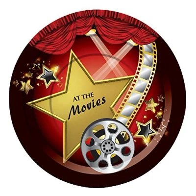 Image of Forum Novelties X75862 At the Movies Dessert Plate, Multi Colour, One Size