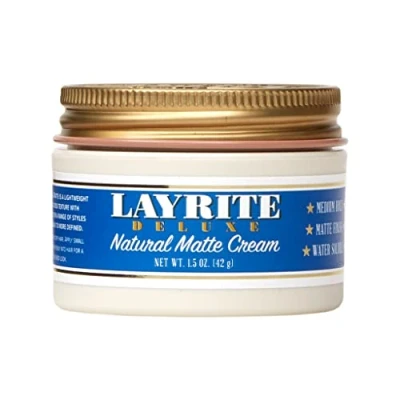 Image of Layrite Natural Matte Cream 42g Medium Hold Water Soluble Finish