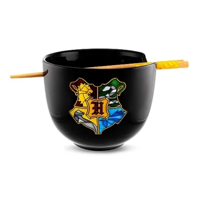Image of Harry Potter Hogwarts Crest 20 Ounce Ramen Bowl and Chopstick Set