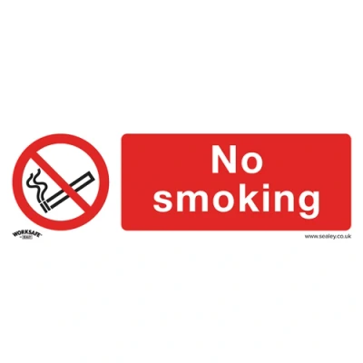 Image of Worksafe Prohibition Safety Sign No Smoking Self Adhesive Vinyl Pack of 10