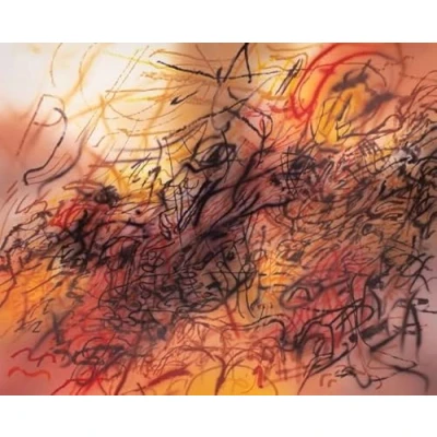 Image of Julie Mehretu Posters Abstract Wall Art Prints Canvas Painting For Office Home Decor Picture 50x70cm No Frame