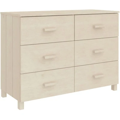 Image of vidaXL Sideboard HAMAR Honey Brown 113x40x80 cm Solid Wood Pine