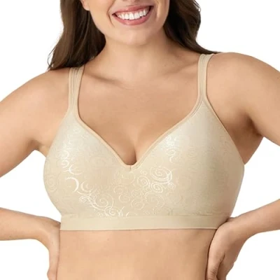 Image of Bali Women&#039;s Comfort Revolution Wire Free bras, Nude Swirl Pattern, 42C UK