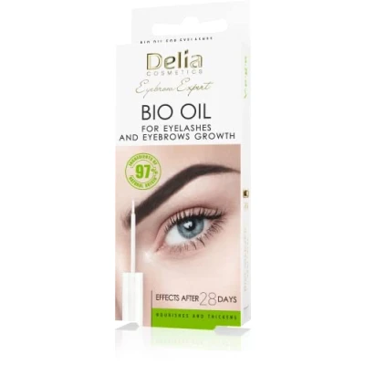 Image of Delia Cosmetics Bio Oil for Eyebrows and Eyelashes Vegan Conditioner Lengthened, Thickened, Dense, Nourished Accelerates Growth Natural Booster 7ml