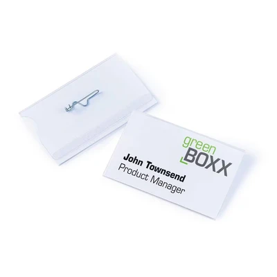 Image of Durable Pin Name Badge 54x90mm