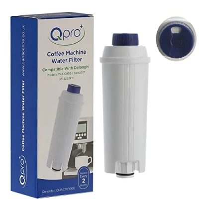 Image of Qpro Replacement Filter Compatible with DeLonghi Water Cartridge DLSC002, SER3017, 5513292811 for Coffee Machine Maker