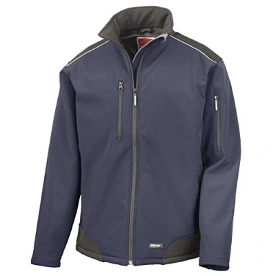 Image of Result R124A Ripstop Softshell Workwear Jacket Royal/Black, 2X Large