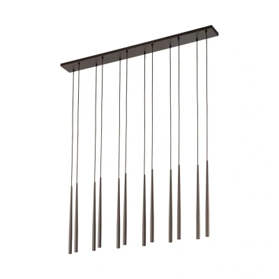 Image of Piano Bar Pendant Ceiling Light Brown 12xG9