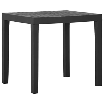 Image of vidaXL Garden Table Grey 79x65x72 cm Plastic
