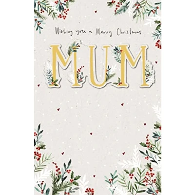 Image of Greeting Card Merry Christmas Mum Special Embellished Xmas 691929