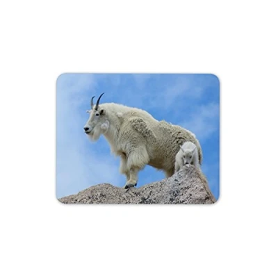 Image of Majestic Mountain Goat Mouse Mat Pad Wild Animal Goats PC Computer #8562
