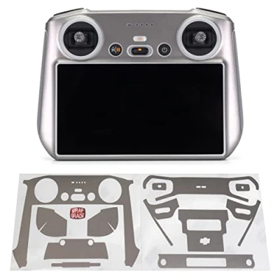 Image of WRAPGRADE Skin Stickers compatible with DJI RC (TITANIUM)