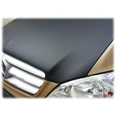 Image of AB3 00371 CARBON FIBER LOOK FULL HOOD Bra compatible with MB Mercedes Benz V Classe Vito Viano W447 since 2014 Front End Nose Mask Bonnet