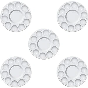 Image of Pack of 5 Round Artists Paint Palette