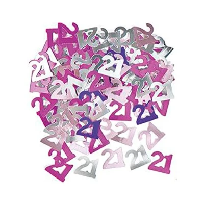 Image of 21st Pink Glitz Confetti
