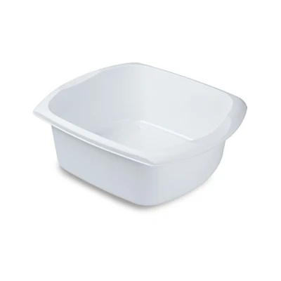 Image of Addis Rectangular Washing Up Bowl, White, 9.5 Litre