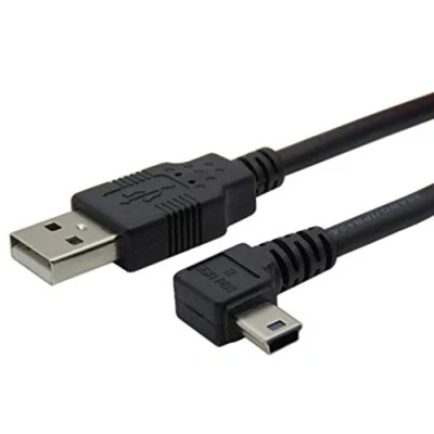 Image of DHERIGTECH? 3M RIGHT ANGLE USB BATTERY CHARGER AND DATA CABLE LEAD FOR TRANSCEND DrivePro 520 Car Dash Cam Video Vehicle Recorder Camera