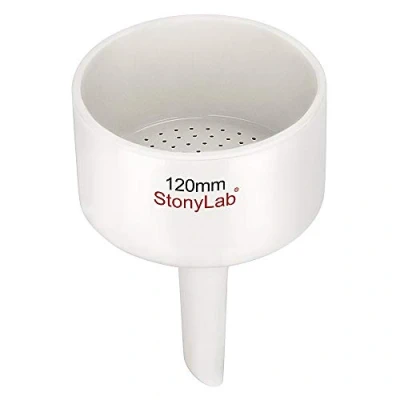 Image of StonyLab Porcelain Buchner Funnel 120 mm, Filter OD 12 cm for Laboratory