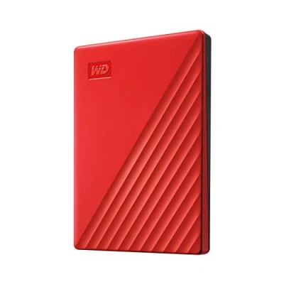 Image of WD 2TB My Passport portable external storage, hard drive, USB 3.0, HDD with software for device management, backup and password protection, works PC, Xbox &amp;Playstation, Red