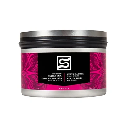 Image of Speedball Oil Relief Ink, 8 Ounce, Turquoise, for Block Printing