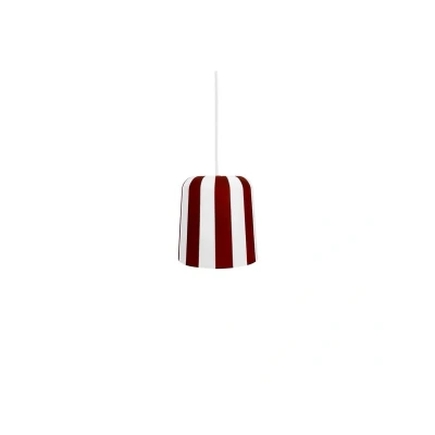 Image of Dyberg Larsen hanging light Gry, dark red/white, Ø 20 cm