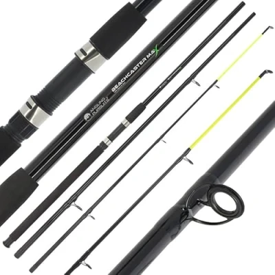 Image of Angling Pursuits Beachcaster Fishing Rod 12 ft 3 pc Sea Surf Beach Pier Travel Rods