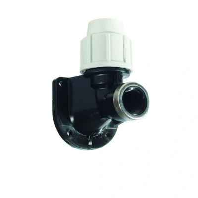 Image of Plasson Mechanical Compression (Line 7 Grey) Wall Plate Elbow 25mmx3/4&quot; 077500025007