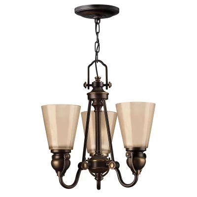 Image of Mayflower Multi Arm Chandelier 3 Light Olde Bronze Finish, E27