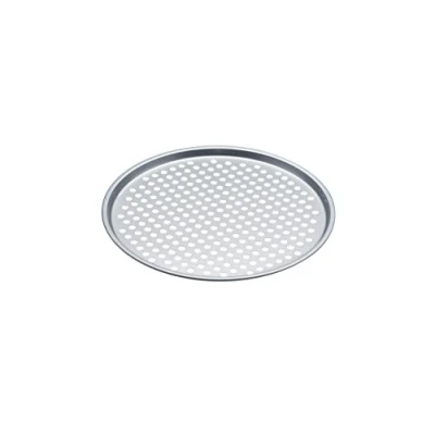 Image of KitchenCraft Perforated Pizza Pan / Crisper, Carbon Steel, 33 cm