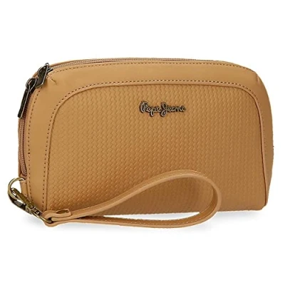 Image of Pepe Jeans Lena Brown Handbag 20x11x4 cms Synthetic leather