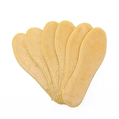 Image of NC 5 Pairs Felt Wool Insoles Warm Lambs for Men and Women rain Frost Cold Weather Warmth in Autumn Winter Insert