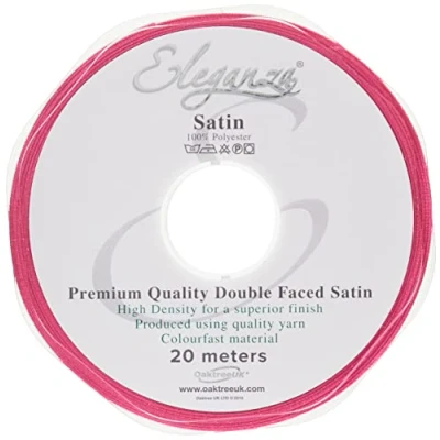 Image of ELEGANZA Double Faced Satin 6mm Fuchsia No.28, 6 mm x 20m