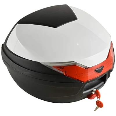 Image of HOMCOM 32L Motorcycle Tail Box Helmet Top Case Motorbike Luggage Storage Trunk Carrier