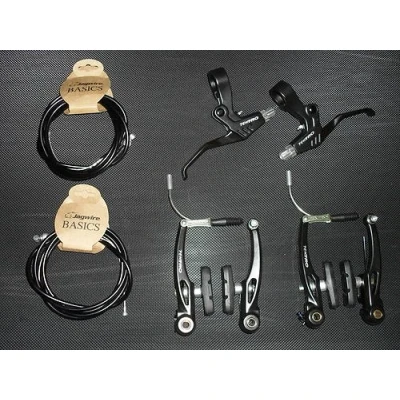 Image of Tektro Brake Levers + V Brakes Cables (Choose from 2 colours) Free UK Postage (Black)