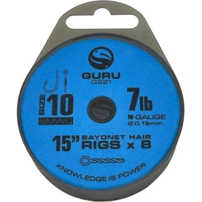 Image of Guru SMWG 15&quot; Bayonet Hair Rigs Barbless (Size 12 7lb)