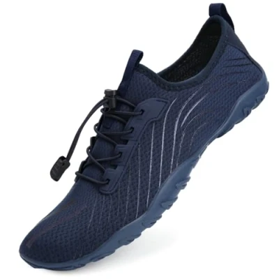 Image of Water Shoes Womens Mens Aqua Beach Swim Quick Drying Barefoot for Swimming Pool Boating Surfing Diving Yoga(Navy,8UK)