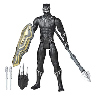 Image of Marvel Avengers Titan Hero Series Blast Gear Deluxe Black Panther Action Figure, 30 cm Toy, Inspired byMarvel Comics, For Children Aged 4 and Up