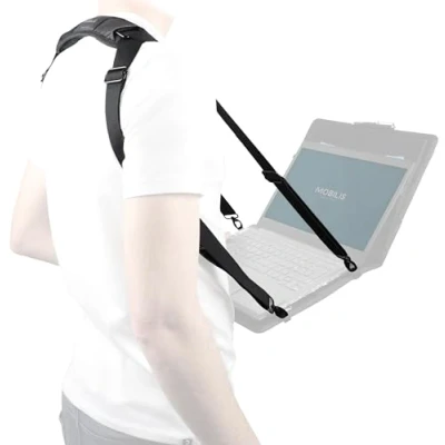 Image of Mobilis Easy to Carry and Grab Shoulder Strap with 4 Fixing Points, Black