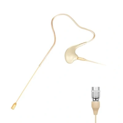 Image of KIMAFUN Single Earset Microphone Ear hook Over Hanging Condenser Mic Compatible with Audio Technica Wireless Bodypack Transmitters, Ideal for Performances,Theaters, Lectures, Podcasts,HC 830