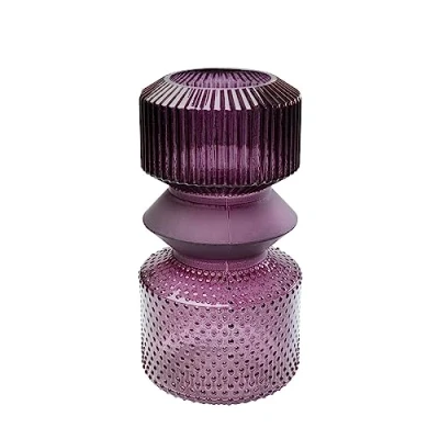 Image of Kare Marvelous Duo Design Vase, Purple, Flower Decorative Vessel for Flowers, Table 36 cm