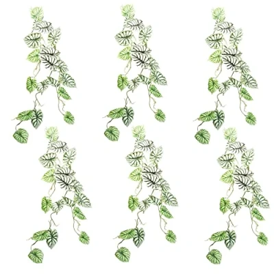 Image of Leaf Design Artificial Hanging Plants Multipack, 120cm