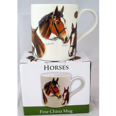 Image of Famous Racehorses Fine China Mug in Presentation Gift Box