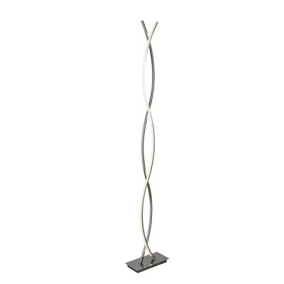 Image of Platt LED 2 Light Floor Lamp Chrome